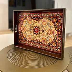 Bandeja de Servicio de Diseño con Recubrimiento de Esmalte de Madera MDF, Bandeja de Mesa de Alta Calidad para Hoteles y Restaurantes - Product Image 1