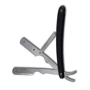Professional Stainless Steel Professional Salon Folding Black <b>Razor</b> Ustra <b>Straight</b> <b>Edge</b> Barber <b>Razor</b> for Men - Product Image 2