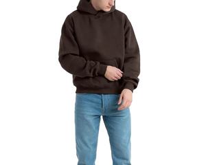 Sweat à capuche pour homme en coton français de haute qualité, polaire épais, uni, teinture unie, logo personnalisé, camouflage - Product Image 3