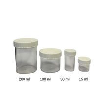 Conteneur de stockage professionnel en plastique PP transparent brillant de 30 ml, anti-fuite, hermétique, avec bouchon à vis, mini pot, étiquette personnalisée, crème pour les yeux, voyage