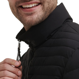 Doudoune pour hommes avec logo personnalisé et col montant, imperméable, écologique, respirant, pour la saison hivernale, avec logo sur le devant - Product Image 5