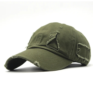 Casquette de baseball en détresse sur mesure en vente en gros Casquette de sport en jersey de polyester réglable imperméable Prix raisonnable - Product Image 1