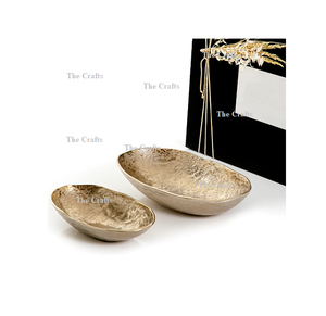 ชุดชามช็อคโกแลตอลูมิเนียมสีทองสำหรับตกแต่ง2ขนาดและรูปร่างที่กำหนดเองได้ - Product Image 1