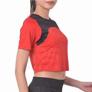 Top Deportivo Corto para Mujer, Ropa Deportiva, Camiseta con Elegante Ribete de Encaje, Top Corto Estiloso para el Verano - Product Image 6