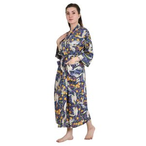 Kimono de Algodón Puro con Estampado Floral y Animal, Estilo Boho, para Primavera/Verano, Ideal para el Hogar, Baño o Playa, 1 Pieza - Product Image 5
