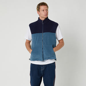 เสื้อกั๊กขนแกะขั้วโลกสำหรับผู้ชายผ้านุ่มกันลมทำจากโพลีเอสเตอร์100% สำหรับฤดูหนาวระบายอากาศได้ดีสไตล์ลำลองออกแบบโลโก้ได้ตามต้องการ - Product Image 6