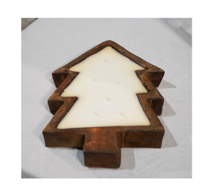 Bougie en bois bol à pâte rustique décoratif bols à pâte en bois sculpté à la main bols décoratifs de table - Product Image 4