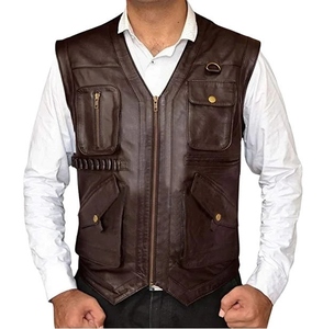 Chaleco de cuero audaz para hombre con estilo transpirable y comodidad ligera para aventuras al aire libre - Product Image 3