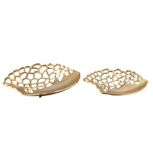 Premium Modern Flower Design Handle Aluminum Metal Fancy Serving Tray Top Selling Handmade Platter Classic Stylish Tray - Product Image 6
