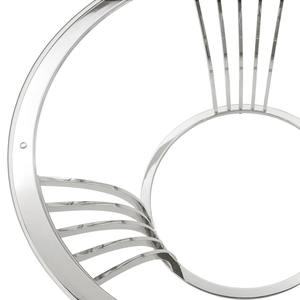 Table basse de salon moderne avec plateau en verre et pieds en métal argenté écologiques - Product Image 4