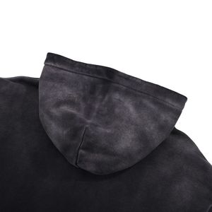 Sweat à capuche surdimensionné personnalisé pour l'hiver, brodé, délavé à l'acide, en coton lourd 100% coton, grandes tailles - Product Image 6