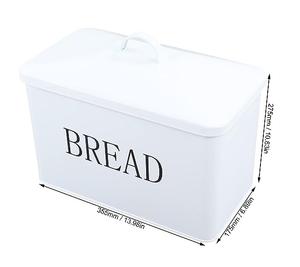 กล่องเก็บขนมปังเหล็กโลหะสำหรับจัดเก็บและจัดระเบียบอาหารในบ้านและห้องครัว - Product Image 6