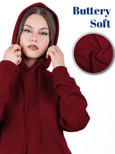 Femmes ample décontracté imprimé à capuche à manches longues personnalisé dames sweat uni sweats à capuche - Product Image 5