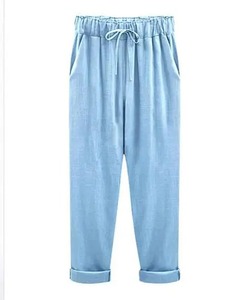 Lightweight Breathable <b>Trousers</b> High Waist Denim Wide Leg Pants <b>Women</b> <b>Summer</b> Thin High Waist Drapey Casual Ice Silk Cool Pants - Product Image 5