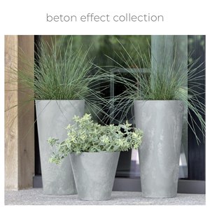 TUBUS Efecto Hormigón 12L. maceta, dimensiones (mm) 300x300x280, color hormigón - Product Image 2