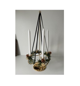 Lot de 3 bougeoirs en métal doré pour décoration de Noël en métal - Product Image 5