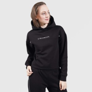Sudadera con Capucha Negra Transpirable Raxe, Tejido de Punto - Product Image 1