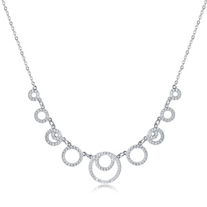 Colgantes y dijes de joyería fina con tachuelas de oro/plata de varios círculos Zircon/Moissanite/Lab Grown/Natural Diamond - Product Image 5