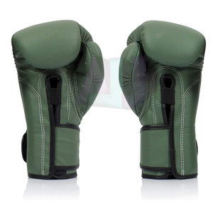 Customized Leather Boxing <b>Gloves</b> for Kick Boxing-Breathable <b>Moisture</b> Wicking Lightweight with Hook & Loop Closure - Product Image 4