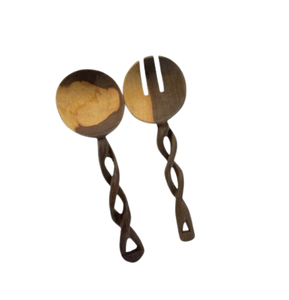 Vaisselle en bois avec poignée décorative, fourchette, cuillère, article utilisé dans la vaisselle de table de mariage de luxe, vente à chaud - Product Image 6