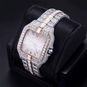 Reloj Mecánico de Lujo con Diamantes Moissanite VVS para Hombre, Estilo Hip Hop Completamente Blanco, Reloj Personalizado de Oro, Plata y Cristal - Product Image 1