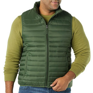 Gilet matelassé en toile décontracté pour homme, style hip-hop, coupe ajustée, sans manches, design d'hiver, rembourrage en duvet chauffant, personnalisable - Product Image 3