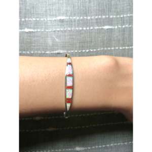 Navajo Handmade Multi-Stone & Sterling <b>Silver</b> Fashion <b>Cuff</b> <b>Bracelet</b> - Product Image 5