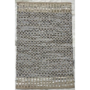 Tapis en jute faits à la main pour la décoration intérieure, textile indien, tapis en jute tressé fait à la main, tapis en jute mélangé à du coton - Product Image 5
