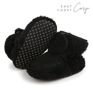 Cómodos botines de lana para recién nacidos, zapatillas de invierno con suela blanda, zapatos de cuna para primeros pasos, cierre de calcetín para quedarse en la cuna del bebé - Product Image 2