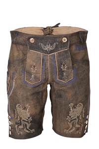 Mejor calidad alemán Trachten Bavarian Lederhosen Oktoberfest Kurz Goat Suede Lederhose 2025 - Product Image 2