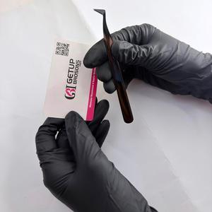 Pince à épiler professionnelle en acier inoxydable de haute qualité pour extensions de cils volume russe, avec poignée diamant, anti-magnétique et anti-statique, personnalisable - Product Image 5