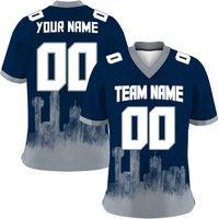Uniformes de football personnalisés avec design dégradé, impression sérigraphique, tissu 100% coton à séchage rapide, logo sur le devant pour les équipes de club