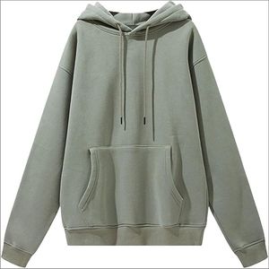 Sweat à capuche oversize pour homme 100% Coton Grammage Épais Épaules Tombantes Couleur Unie Grande Taille Automne Écologique Respirant Meilleures Ventes - Product Image 2