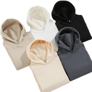 Diseño personalizado mujeres peso pesado con capucha fuera del hombro terciopelo pulóver de gran tamaño hombres sudaderas con capucha - Product Image 1