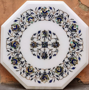 Juego de mesa de centro de mármol blanco redondo moderno de lujo, mesas auxiliares de sofá para sala de estar, muebles para el hogar - Product Image 1