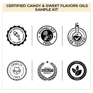 Kit d'échantillons d'huiles liquides 100% naturelles aux saveurs de bonbons et de sucreries, 10 ml chacun - Ingrédients de décoration pour pâtisserie HP Valia - Product Image 5