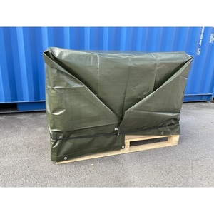 Telo in polietilene con occhielli in alluminio, verde oliva, laminato su entrambi i lati, 180 g/m², 2 x 3 m - Product Image 1
