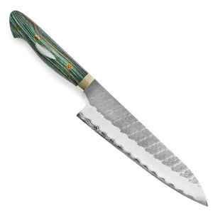 มีดทำครัวเหล็กมีดเชฟด้ามจับไม้สำหรับเชฟเหล็กสีเขียวคาร์บอนคุณภาพสูงงานตามสั่ง - Product Image 4