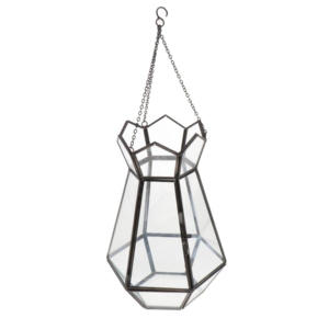 Último diseñador colgante de Metal enmarcado de vidrio soporte de luz de té Oro Negro linternas tarros logotipo personalizado alto cónico hecho a mano Rectangular - Product Image 6