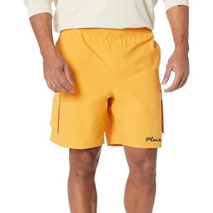 Pantalones cortos Cargo de alta calidad para hombre, secado rápido, ajuste relajado, nailon transpirable con patrón sólido, característica antiarrugas - Product Image 1