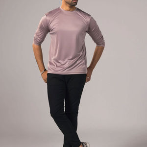 T-shirt pour homme en coton à manches longues, t-shirts de couleur unie, vêtements pour homme, manches longues pour le printemps et l'automne, sous-vêtements - Product Image 5