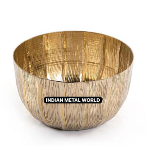 Best Selling Prime Quality Gold Polished Metal Chocolate Bowl Stylish Tableware for Serving Desserts <b>Sweets</b> Dessert Server Bowl - Product Image 6