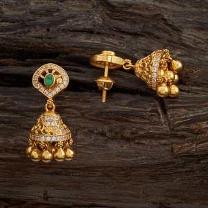 Pendientes de Campana Étnicos de Cobre y Latón con Rubí, Cuarzo, Perla o Diamante, Estilo Religioso y Moderno - Product Image 4