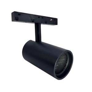 Système d'éclairage sur rail LED noir 12W moderne diffuseur magnétique corps en aluminium COB 48V DC Installation facile pour bureau maison sur support - Product Image 1