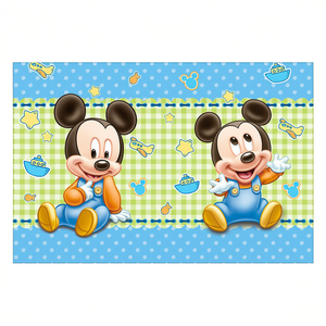 Mantel de Mickey Mouse para Bebés, 1.2X1.8M, Decoración de Fiesta de Plástico, Paquete de 2 Piezas - Product Image 2
