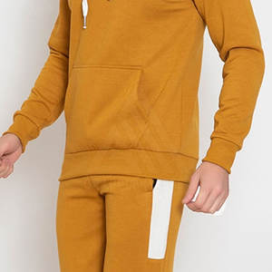 Conjunto de chándal de dos piezas de talla XL para hombre profesional, ropa para correr de invierno, 100% algodón, logotipo personalizable ecológico de talla grande - Product Image 4