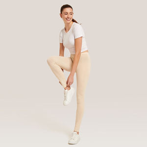 กางเกงเลกกิ้งเล่นยิมของผู้หญิงเอวกลางระบายอากาศได้ดีมีขนาดเลือกสีสำหรับออกกำลังกายแบบลำลอง - Product Image 2