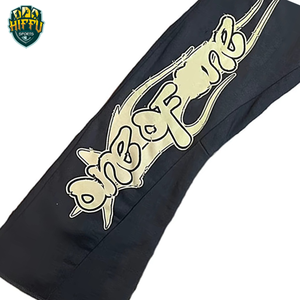 Custom Made <b>Men's</b> Flared <b>Trousers</b> with Puff <b>Print</b> Breathable Fleece Stacked Pants Urban Casual Sweatpants 100% cotton <b>Trousers</b> - Product Image 4