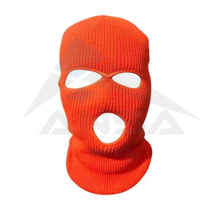 Cagoules à trois trous personnalisées pour hommes OEM Votre propre logo Cagoules d'hiver en tricot acrylique avec couverture intégrale - Product Image 2