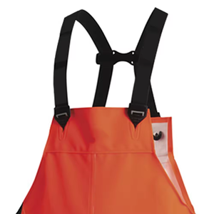 Imperméable Respirant Orange Polyester Réfléchissant Bavoir Ensemble Robuste Pluie Vêtements De Travail Usage Industriel Sangles Réglables Durables - Product Image 2